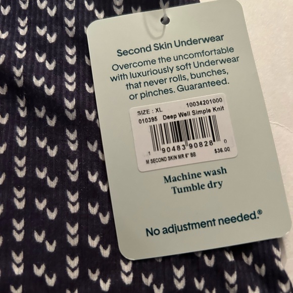 Tommy John Second Skin Men’s Boxer Briefs Deep Well Simple Knit XL NWT - Picture 3 of 7